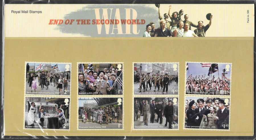(image for) 2020 End Of The Second World War Royal Mail Presentation Pack 585